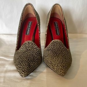 Charles Jourdan Paris Fur Leather Heels 6M